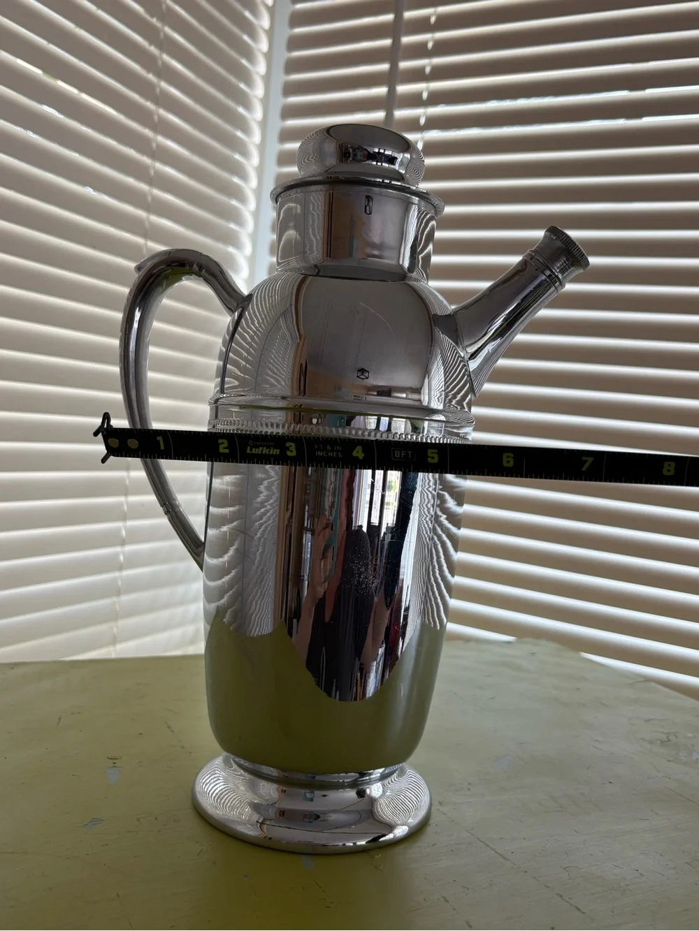 Continental Chrome Cocktail Shaker #3515 Barware Vintage Art Deco Classic